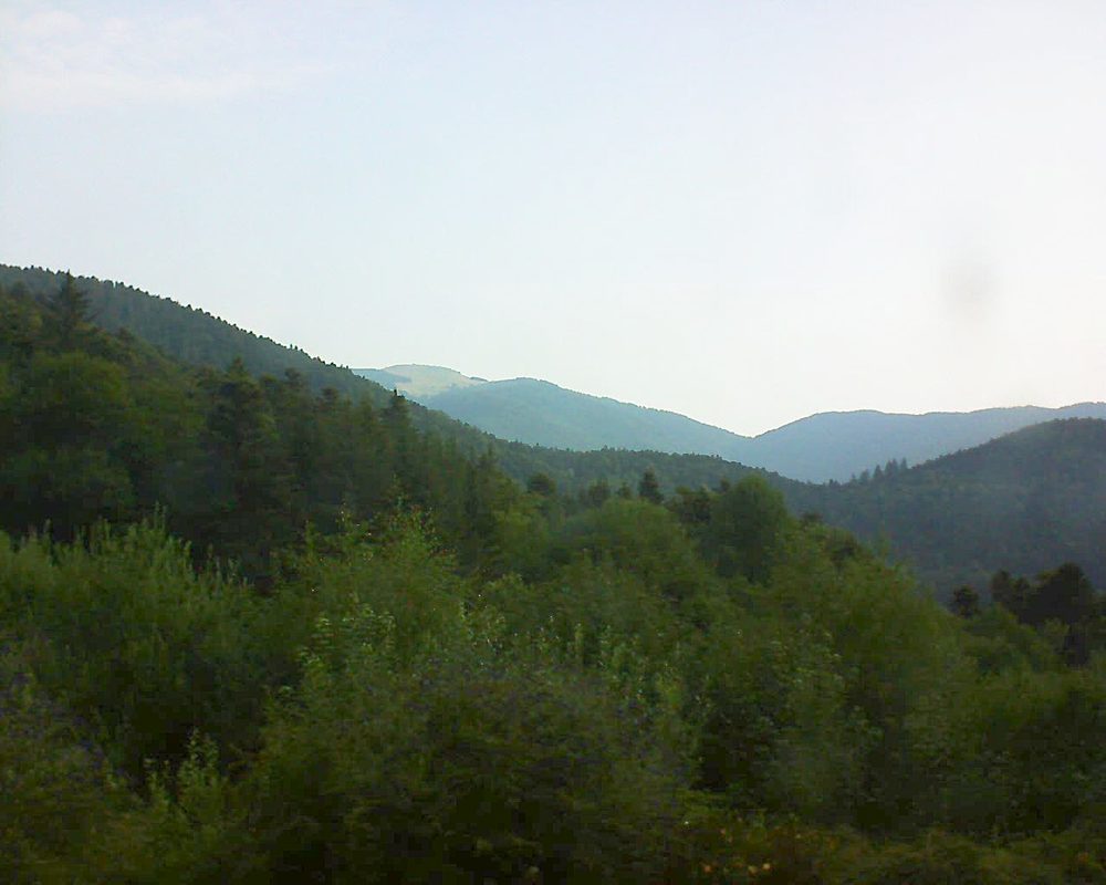 Le petit ballon vu depuis le Domaine Langmatt à Murbach le 25.07.2018 à 08:15 Le petit ballon (Alsace, Vosges) le 25.07.2018 à 08:15