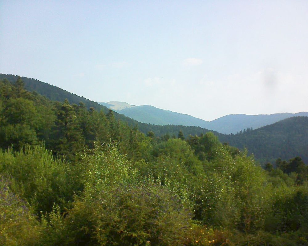 Le petit ballon vu depuis le Domaine Langmatt à Murbach le 25.07.2018 à 09:30 Le petit ballon (Alsace, Vosges) le 25.07.2018 à 09:30
