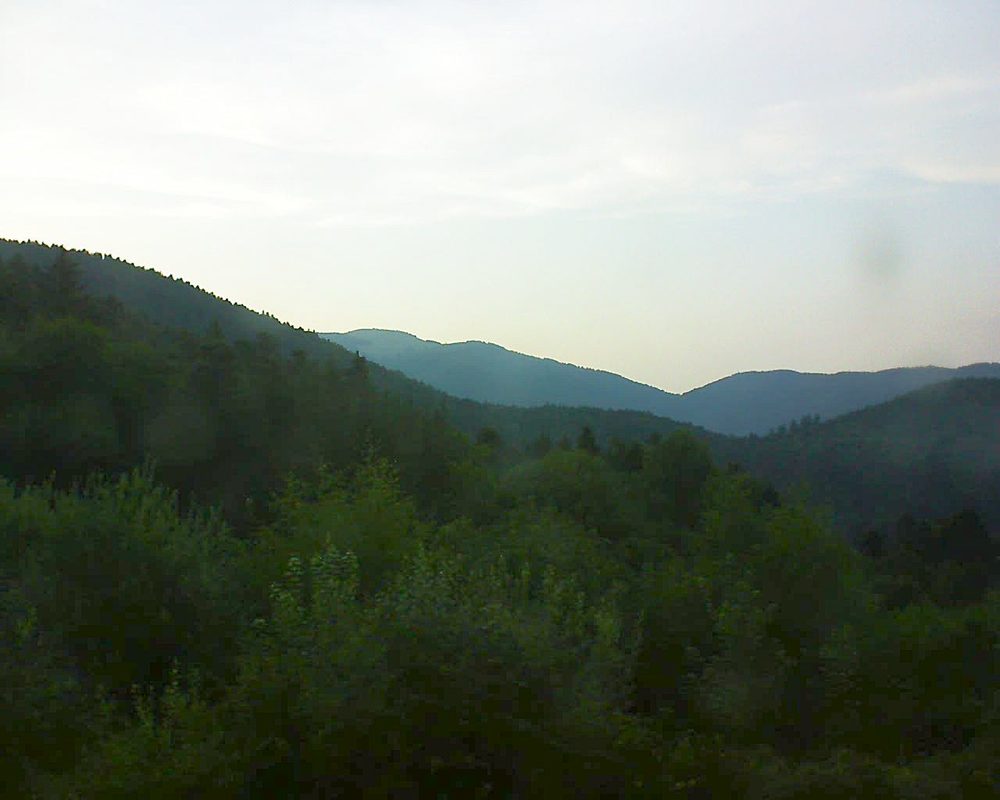 Le petit ballon vu depuis le Domaine Langmatt à Murbach le 25.07.2018 à 20:45 Le petit ballon (Alsace, Vosges) le 25.07.2018 à 20:45