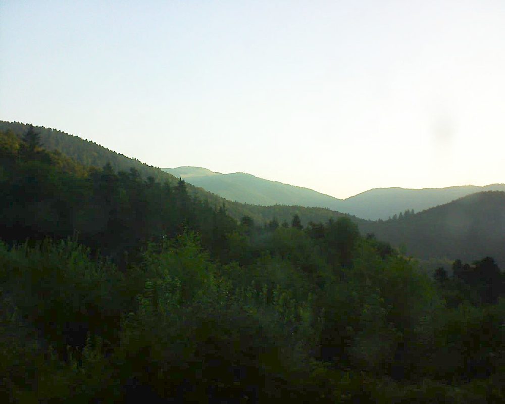 Le petit ballon vu depuis le Domaine Langmatt à Murbach le 26.07.2018 à 06:45 Le petit ballon (Alsace, Vosges) le 26.07.2018 à 06:45