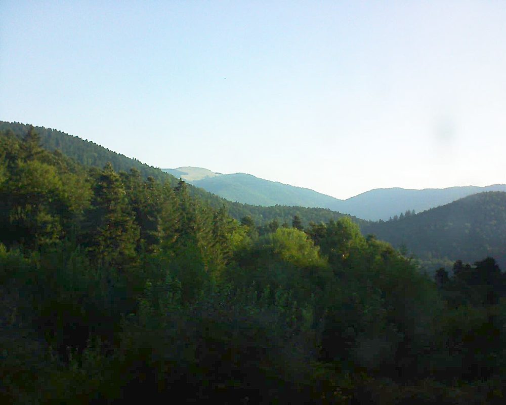 Le petit ballon vu depuis le Domaine Langmatt à Murbach le 26.07.2018 à 07:45 Le petit ballon (Alsace, Vosges) le 26.07.2018 à 07:45