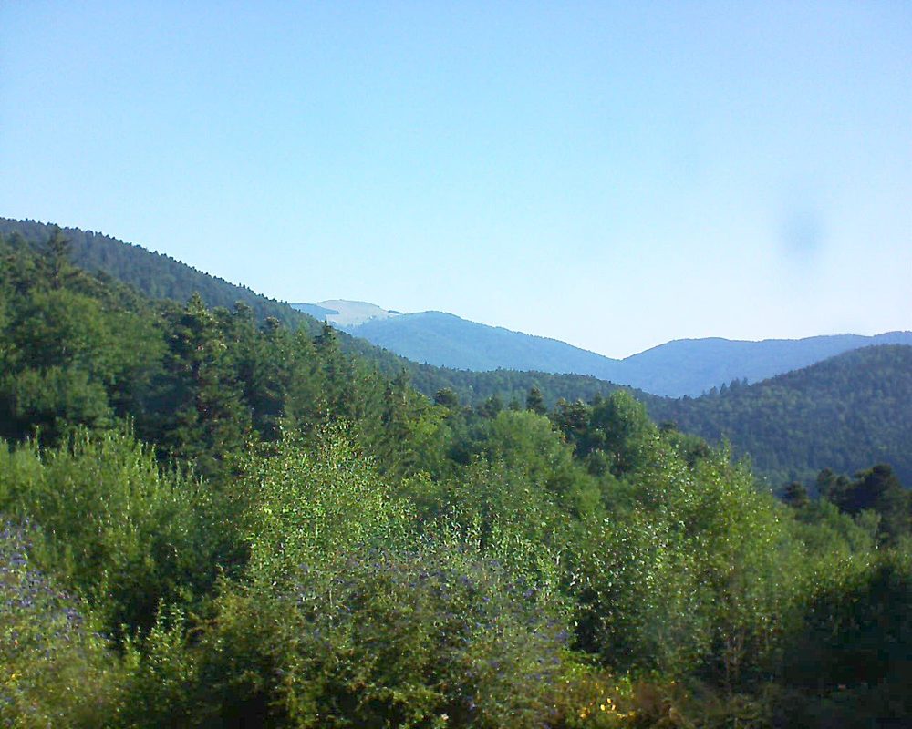Le petit ballon vu depuis le Domaine Langmatt à Murbach le 26.07.2018 à 09:30 Le petit ballon (Alsace, Vosges) le 26.07.2018 à 09:30