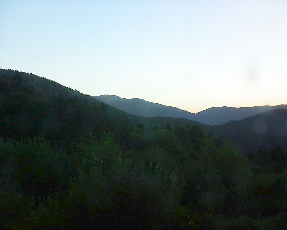 Le petit ballon vu depuis le Domaine Langmatt à Murbach le 27.07.2018 à 06:15 Le petit ballon (Alsace, Vosges) le 27.07.2018 à 06:15
