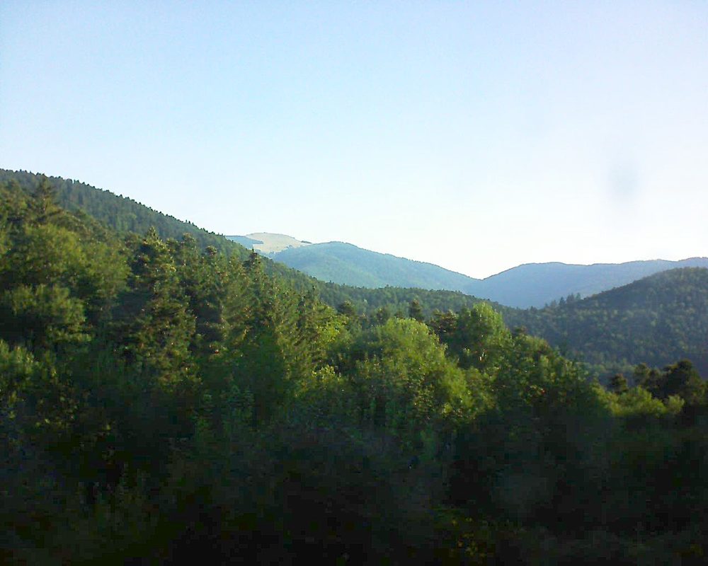 Le petit ballon vu depuis le Domaine Langmatt à Murbach le 27.07.2018 à 08:15 Le petit ballon (Alsace, Vosges) le 27.07.2018 à 08:15