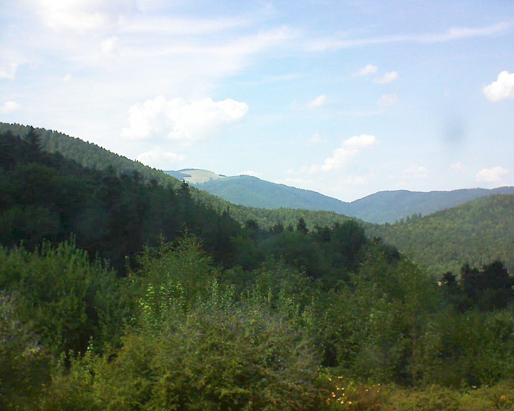 Le petit ballon vu depuis le Domaine Langmatt à Murbach le 27.07.2018 à 15:30 Le petit ballon (Alsace, Vosges) le 27.07.2018 à 15:30