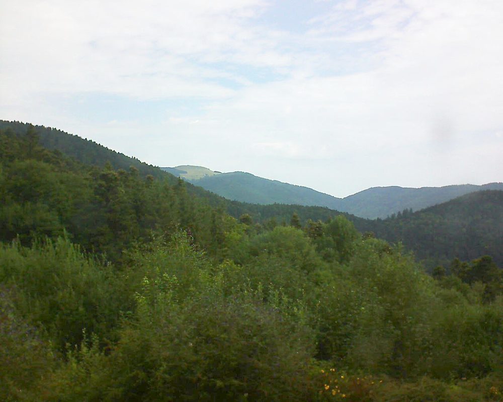 Le petit ballon vu depuis le Domaine Langmatt à Murbach le 28.07.2018 à 10:45 Le petit ballon (Alsace, Vosges) le 28.07.2018 à 10:45