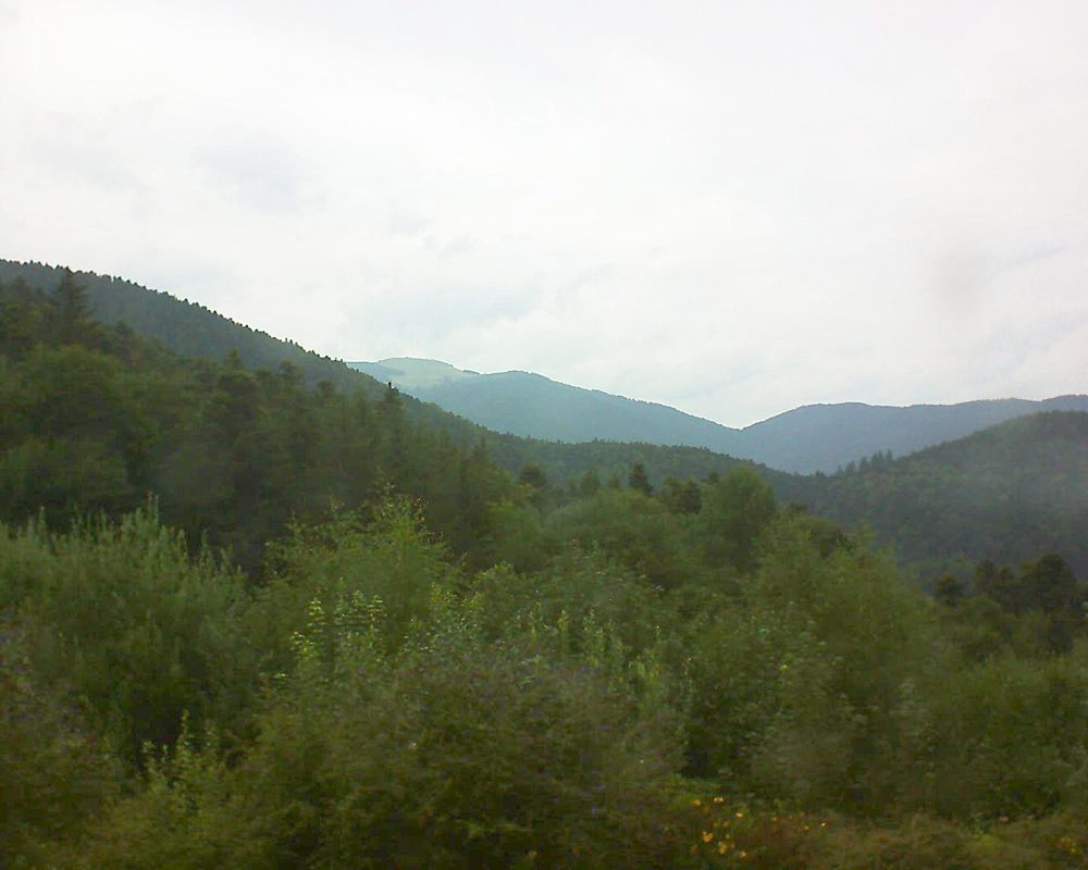Le petit ballon vu depuis le Domaine Langmatt à Murbach le 28.07.2018 à 13:30 Le petit ballon (Alsace, Vosges) le 28.07.2018 à 13:30