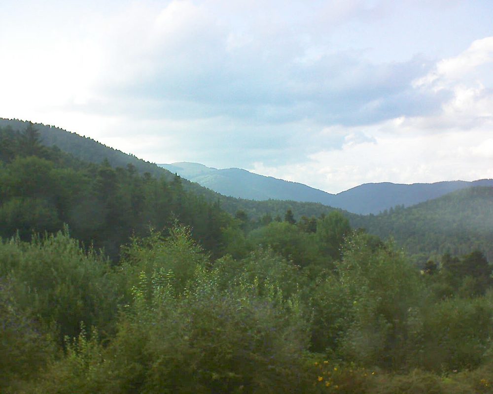 Le petit ballon vu depuis le Domaine Langmatt à Murbach le 28.07.2018 à 18:15 Le petit ballon (Alsace, Vosges) le 28.07.2018 à 18:15