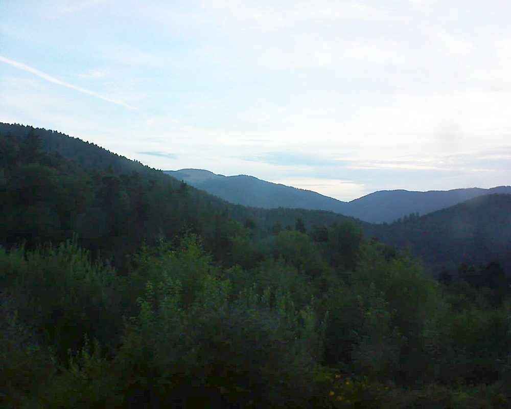 Le petit ballon vu depuis le Domaine Langmatt à Murbach le 29.07.2018 à 06:15 Le petit ballon (Alsace, Vosges) le 29.07.2018 à 06:15