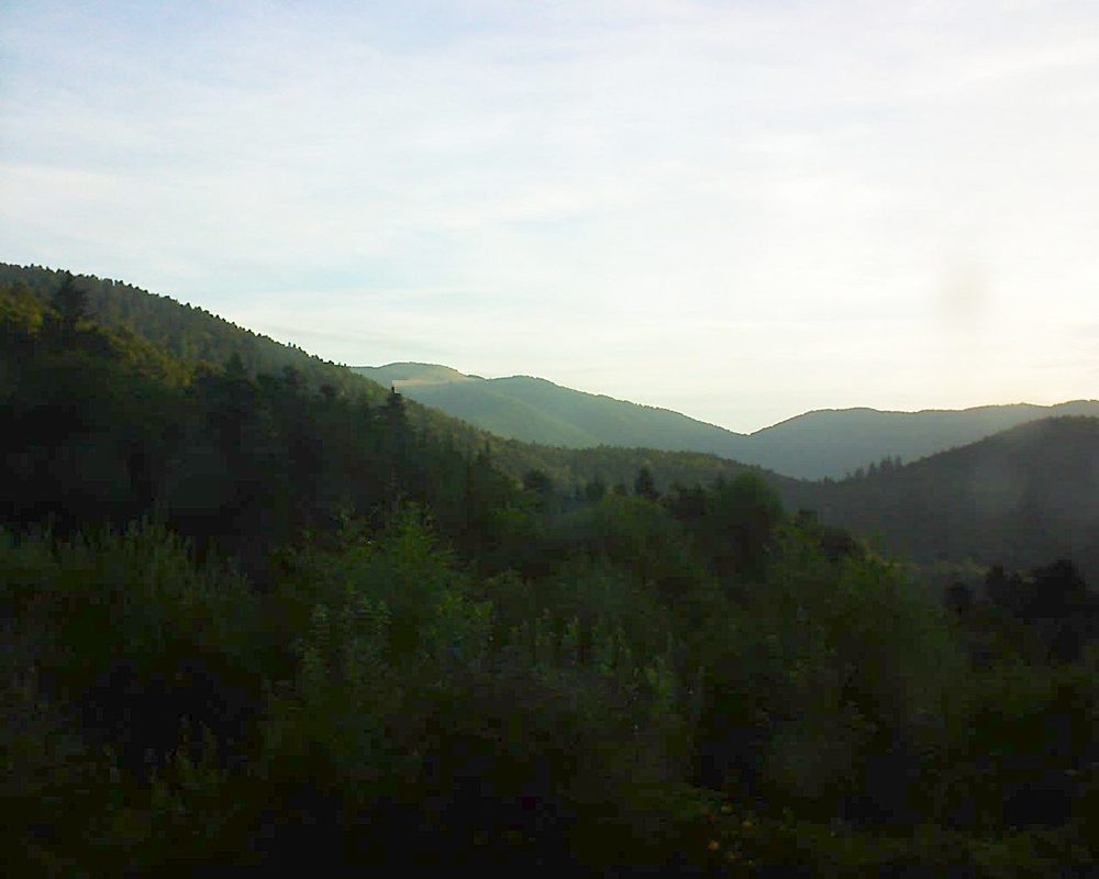 Le petit ballon vu depuis le Domaine Langmatt à Murbach le 29.07.2018 à 06:45 Le petit ballon (Alsace, Vosges) le 29.07.2018 à 06:45