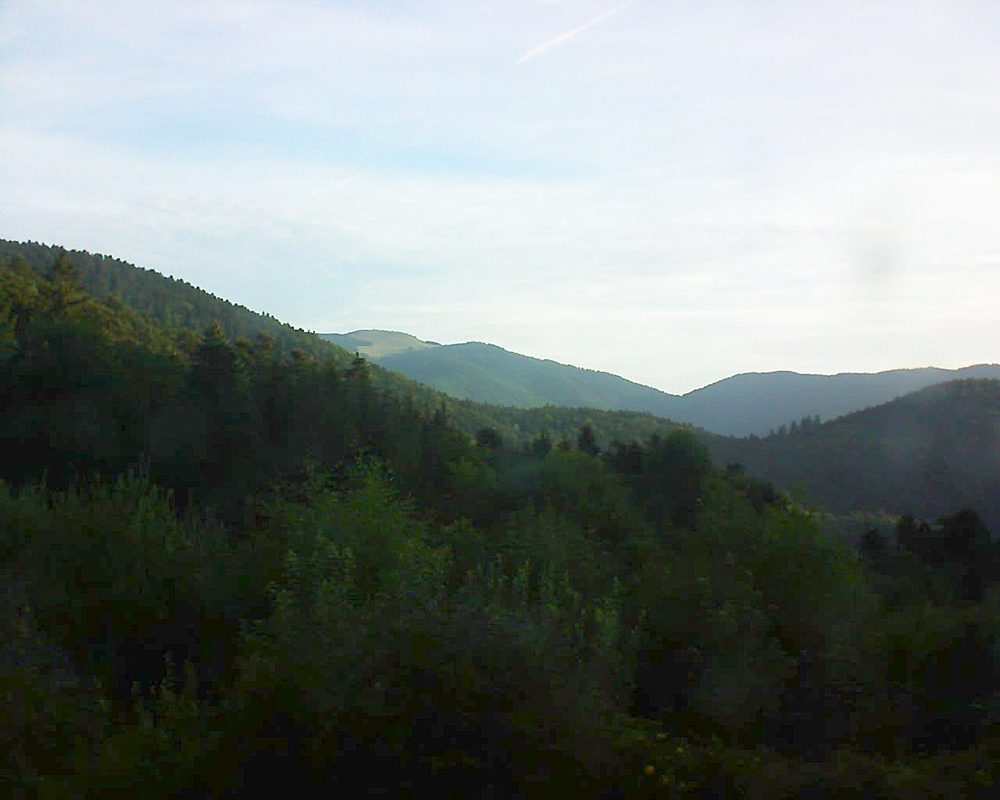 Le petit ballon vu depuis le Domaine Langmatt à Murbach le 29.07.2018 à 07:15 Le petit ballon (Alsace, Vosges) le 29.07.2018 à 07:15