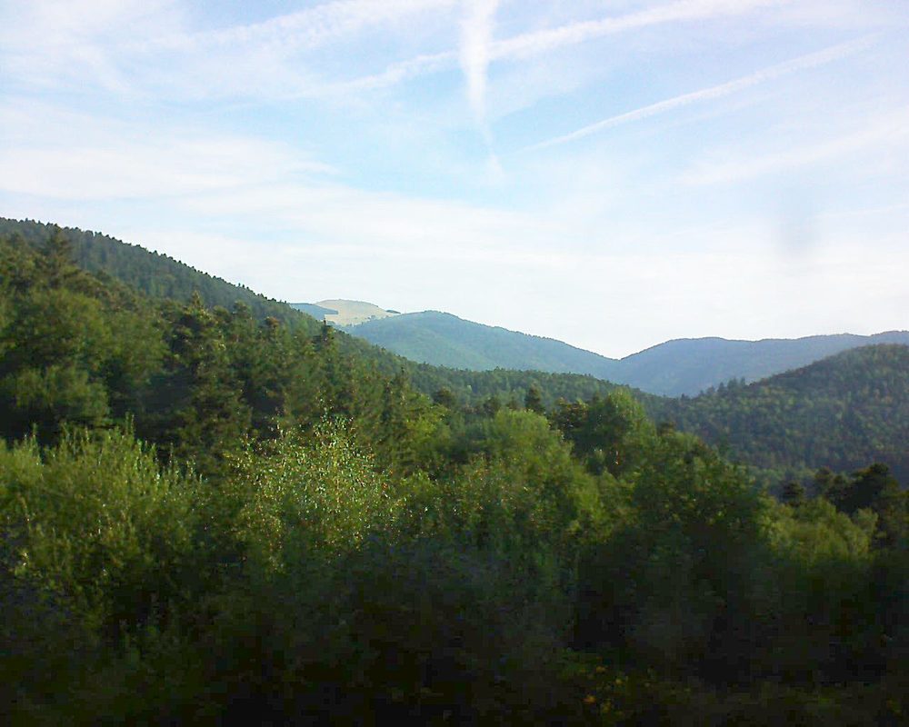 Le petit ballon vu depuis le Domaine Langmatt à Murbach le 29.07.2018 à 08:45 Le petit ballon (Alsace, Vosges) le 29.07.2018 à 08:45