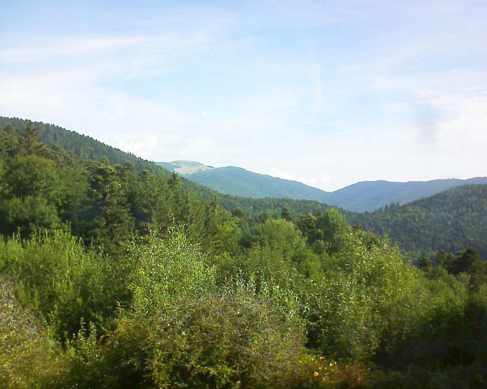 Le petit ballon vu depuis le Domaine Langmatt à Murbach le 29.07.2018 à 09:30 Le petit ballon (Alsace, Vosges) le 29.07.2018 à 09:30
