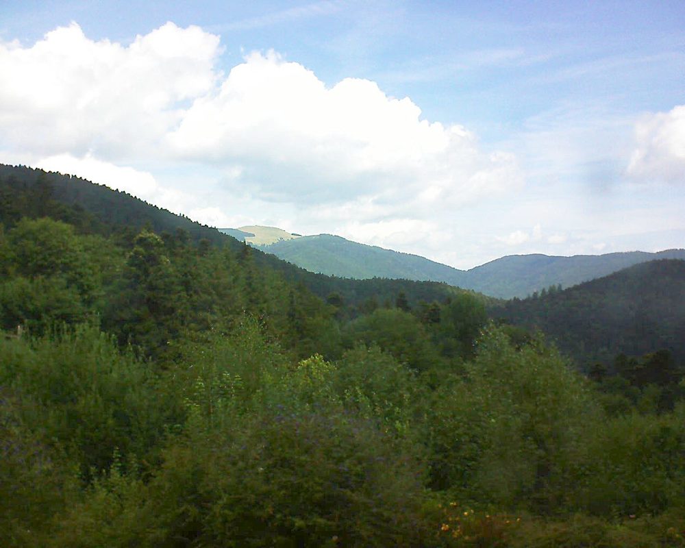 Le petit ballon vu depuis le Domaine Langmatt à Murbach le 29.07.2018 à 11:45 Le petit ballon (Alsace, Vosges) le 29.07.2018 à 11:45