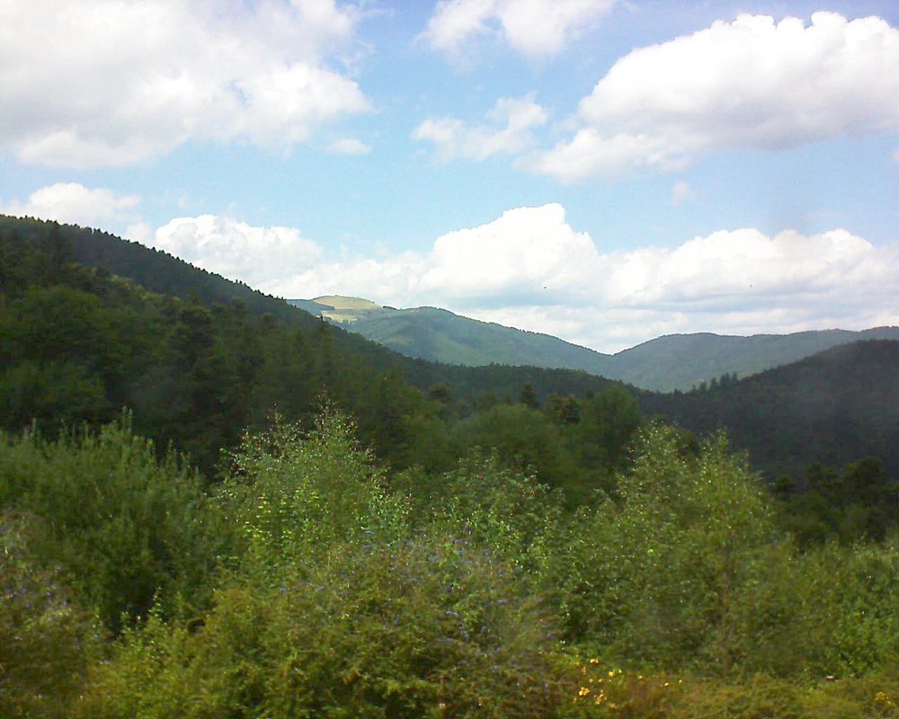Le petit ballon vu depuis le Domaine Langmatt à Murbach le 29.07.2018 à 14:15 Le petit ballon (Alsace, Vosges) le 29.07.2018 à 14:15
