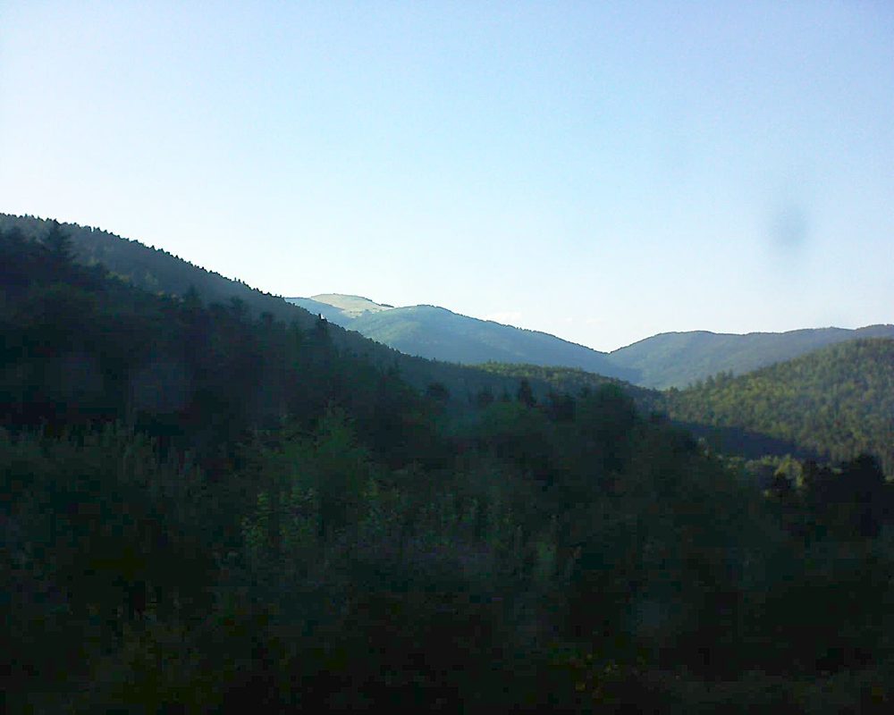 Le petit ballon vu depuis le Domaine Langmatt à Murbach le 29.07.2018 à 19:15 Le petit ballon (Alsace, Vosges) le 29.07.2018 à 19:15