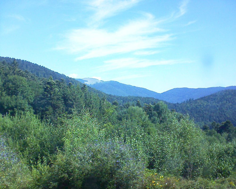 Le petit ballon vu depuis le Domaine Langmatt à Murbach le 30.07.2018 à 10:30 Le petit ballon (Alsace, Vosges) le 30.07.2018 à 10:30
