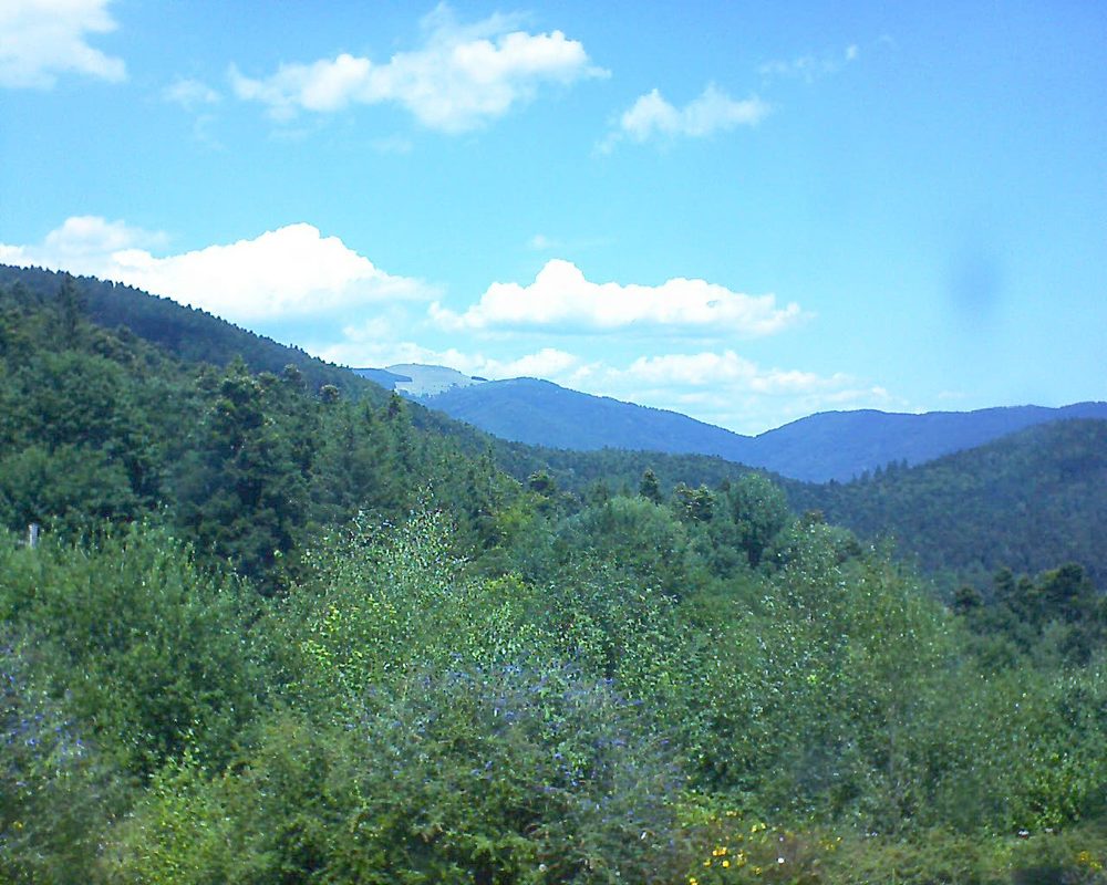 Le petit ballon vu depuis le Domaine Langmatt à Murbach le 30.07.2018 à 13:15 Le petit ballon (Alsace, Vosges) le 30.07.2018 à 13:15