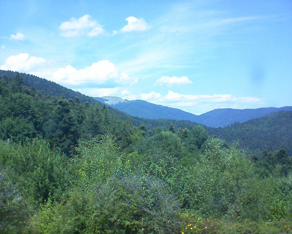 Le petit ballon vu depuis le Domaine Langmatt à Murbach le 30.07.2018 à 14:00 Le petit ballon (Alsace, Vosges) le 30.07.2018 à 14:00