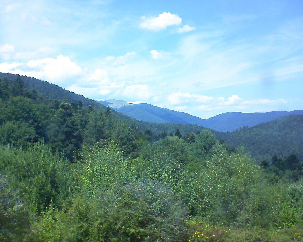 Le petit ballon vu depuis le Domaine Langmatt à Murbach le 30.07.2018 à 14:30 Le petit ballon (Alsace, Vosges) le 30.07.2018 à 14:30