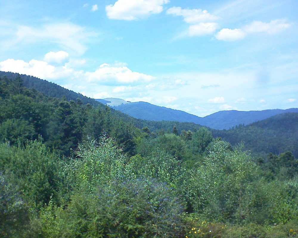 Le petit ballon vu depuis le Domaine Langmatt à Murbach le 30.07.2018 à 15:00 Le petit ballon (Alsace, Vosges) le 30.07.2018 à 15:00