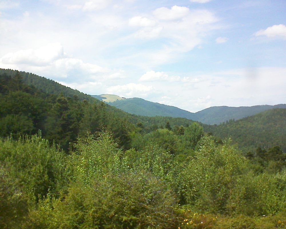 Le petit ballon vu depuis le Domaine Langmatt à Murbach le 30.07.2018 à 15:15 Le petit ballon (Alsace, Vosges) le 30.07.2018 à 15:15