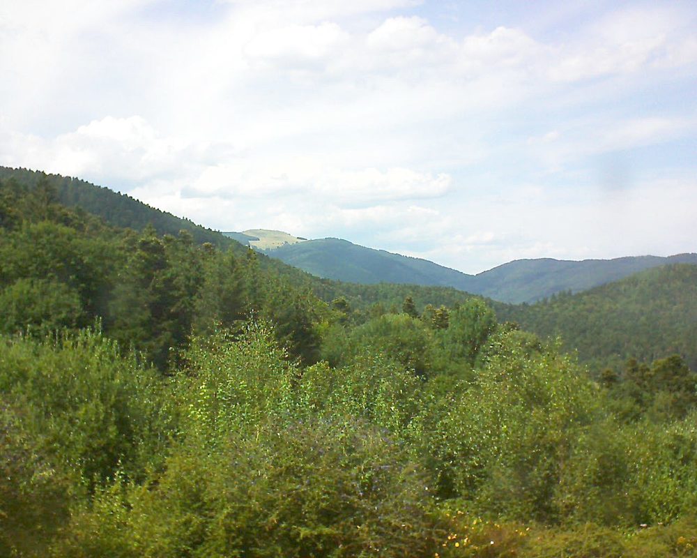 Le petit ballon vu depuis le Domaine Langmatt à Murbach le 30.07.2018 à 15:30 Le petit ballon (Alsace, Vosges) le 30.07.2018 à 15:30