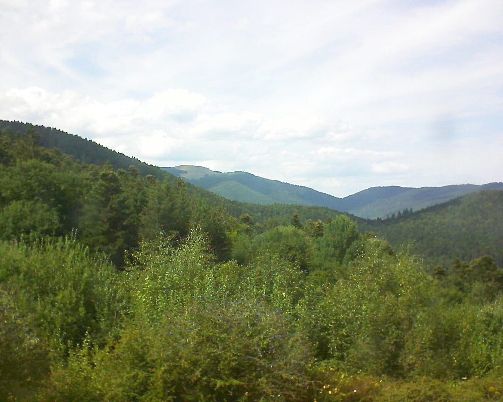 Le petit ballon vu depuis le Domaine Langmatt à Murbach le 30.07.2018 à 15:45 Le petit ballon (Alsace, Vosges) le 30.07.2018 à 15:45