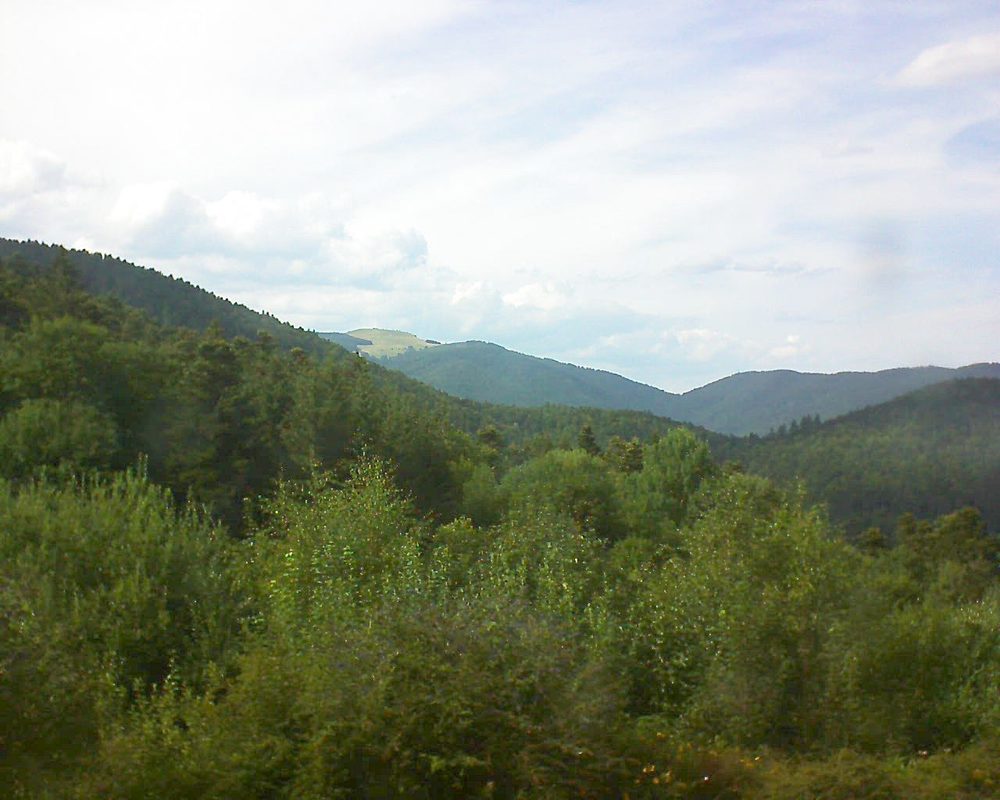 Le petit ballon vu depuis le Domaine Langmatt à Murbach le 30.07.2018 à 17:00 Le petit ballon (Alsace, Vosges) le 30.07.2018 à 17:00