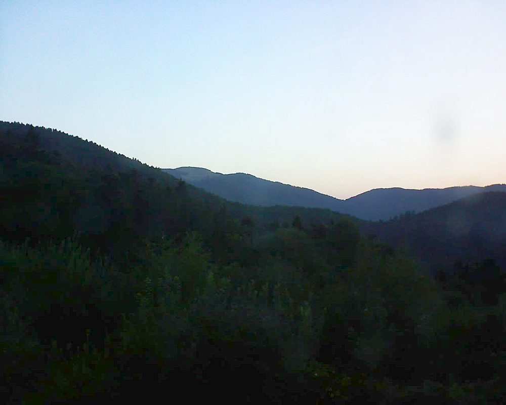 Le petit ballon vu depuis le Domaine Langmatt à Murbach le 31.07.2018 à 06:15 Le petit ballon (Alsace, Vosges) le 31.07.2018 à 06:15