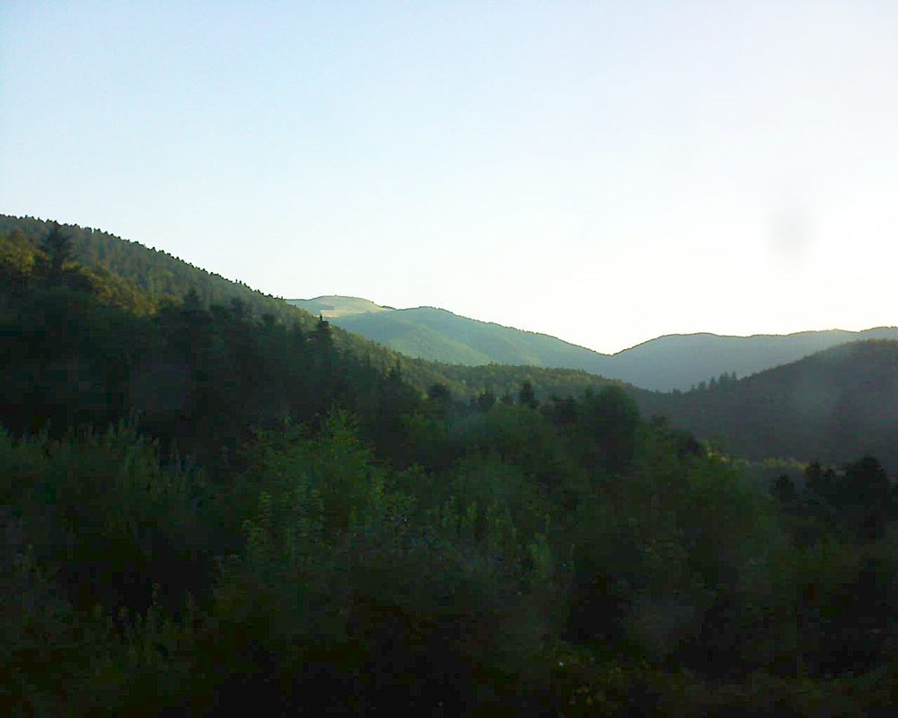 Le petit ballon vu depuis le Domaine Langmatt à Murbach le 31.07.2018 à 07:00 Le petit ballon (Alsace, Vosges) le 31.07.2018 à 07:00