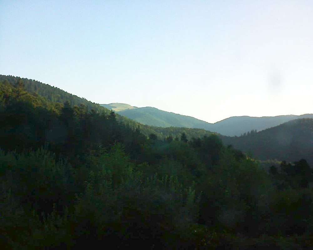 Le petit ballon vu depuis le Domaine Langmatt à Murbach le 31.07.2018 à 07:15 Le petit ballon (Alsace, Vosges) le 31.07.2018 à 07:15