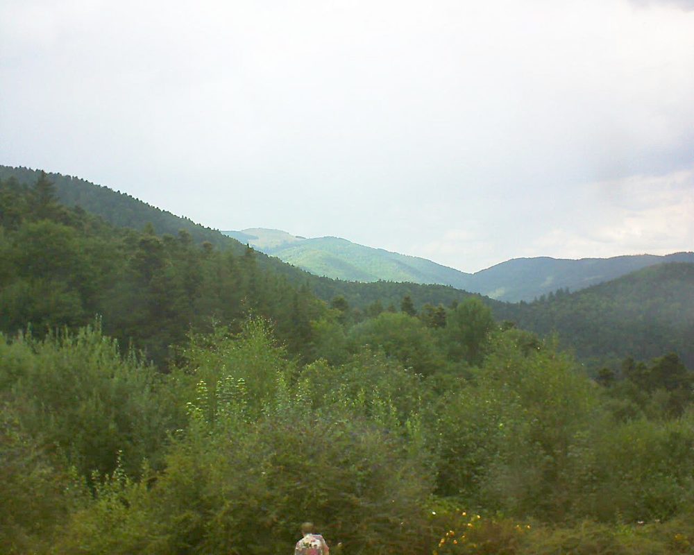 Le petit ballon vu depuis le Domaine Langmatt à Murbach le 31.07.2018 à 15:45 Le petit ballon (Alsace, Vosges) le 31.07.2018 à 15:45