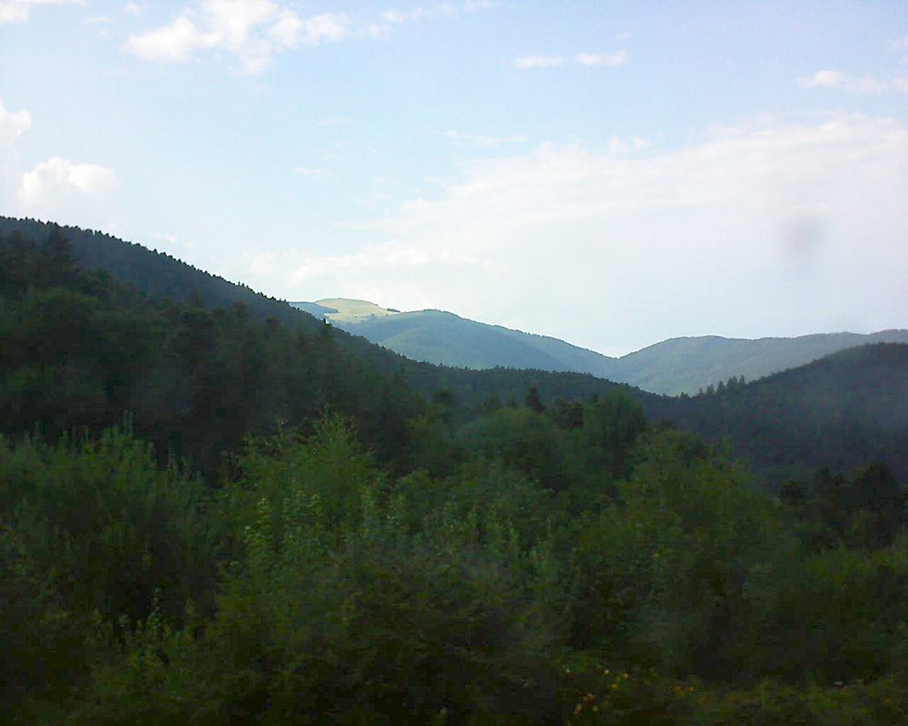 Le petit ballon vu depuis le Domaine Langmatt à Murbach le 31.07.2018 à 17:30 Le petit ballon (Alsace, Vosges) le 31.07.2018 à 17:30
