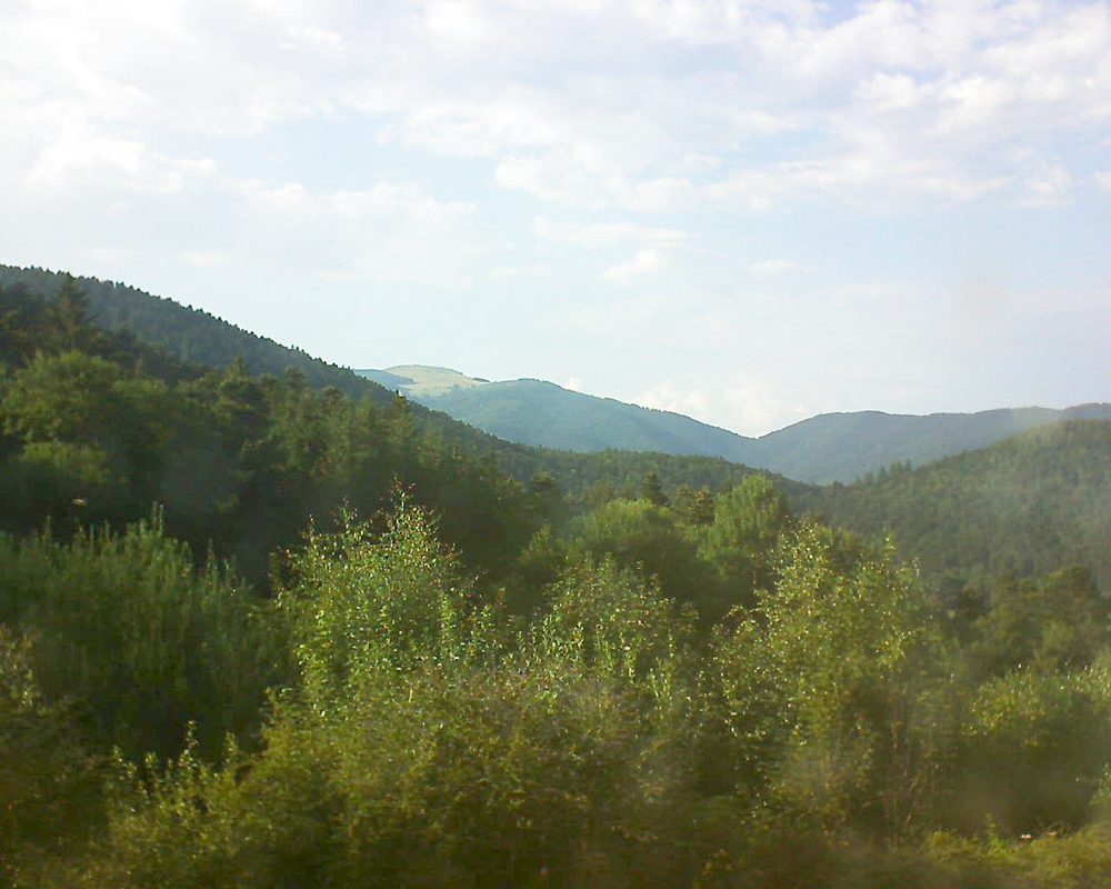 Le petit ballon vu depuis le Domaine Langmatt à Murbach le 31.07.2018 à 18:30 Le petit ballon (Alsace, Vosges) le 31.07.2018 à 18:30