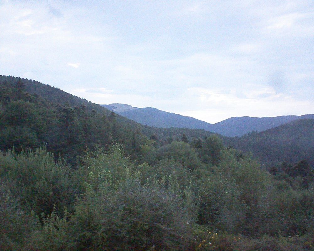 Le petit ballon vu depuis le Domaine Langmatt à Murbach le 01.08.2018 à 06:00 Le petit ballon (Alsace, Vosges) le 01.08.2018 à 06:00