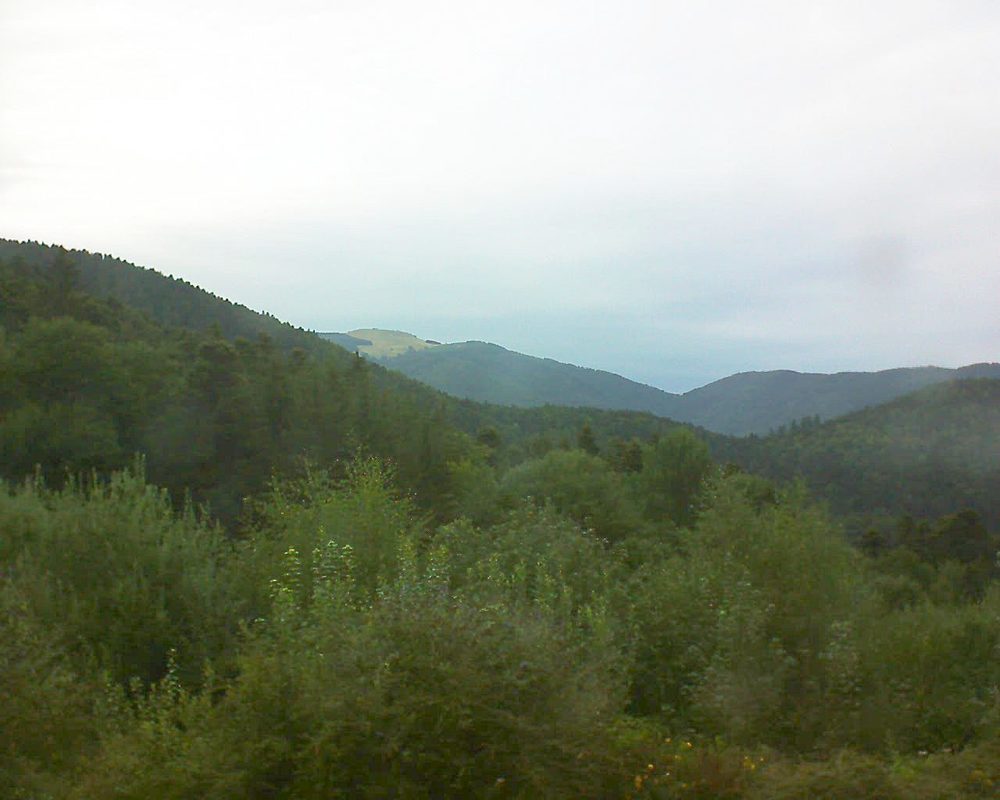 Le petit ballon vu depuis le Domaine Langmatt à Murbach le 01.08.2018 à 19:15 Le petit ballon (Alsace, Vosges) le 01.08.2018 à 19:15