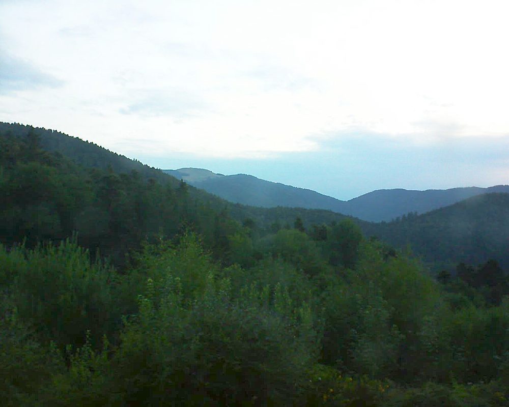 Le petit ballon vu depuis le Domaine Langmatt à Murbach le 02.08.2018 à 06:30 Le petit ballon (Alsace, Vosges) le 02.08.2018 à 06:30