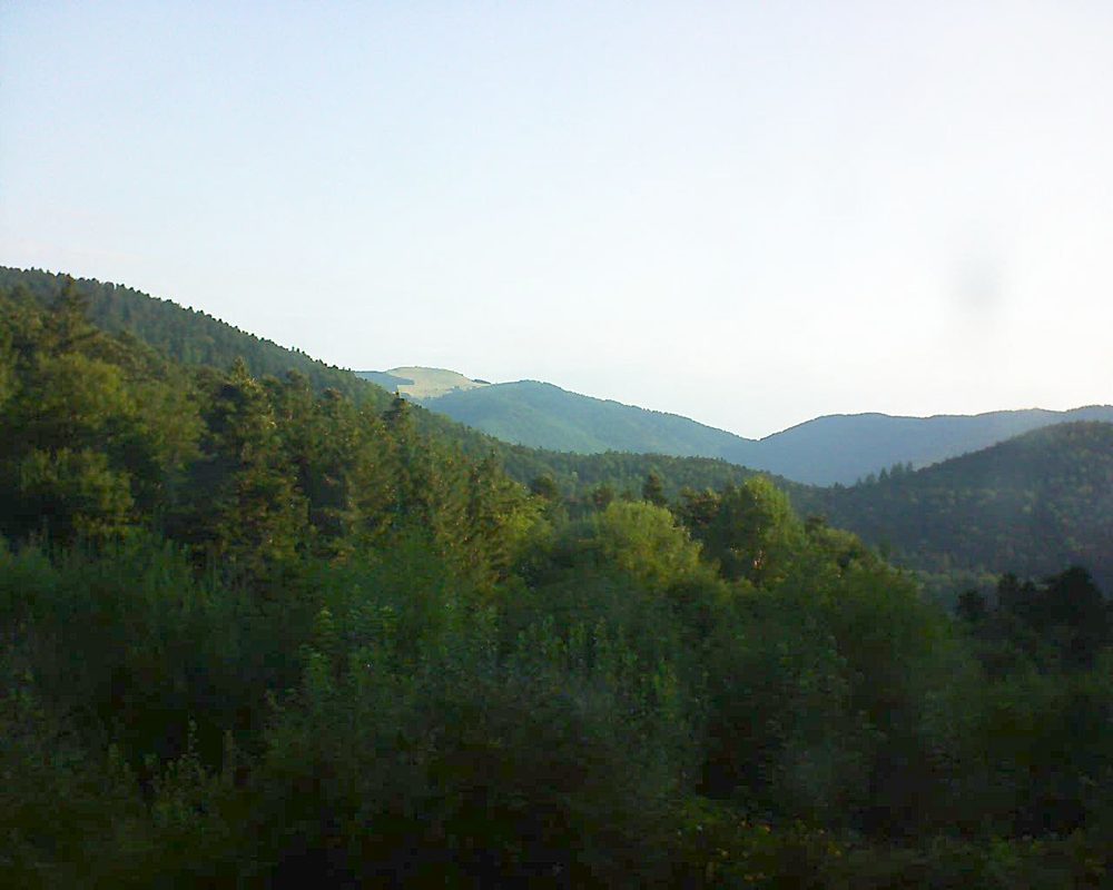 Le petit ballon vu depuis le Domaine Langmatt à Murbach le 02.08.2018 à 08:00 Le petit ballon (Alsace, Vosges) le 02.08.2018 à 08:00