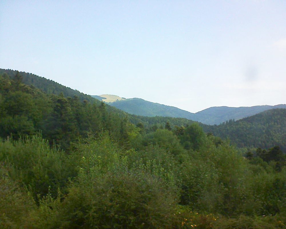Le petit ballon vu depuis le Domaine Langmatt à Murbach le 02.08.2018 à 09:45 Le petit ballon (Alsace, Vosges) le 02.08.2018 à 09:45