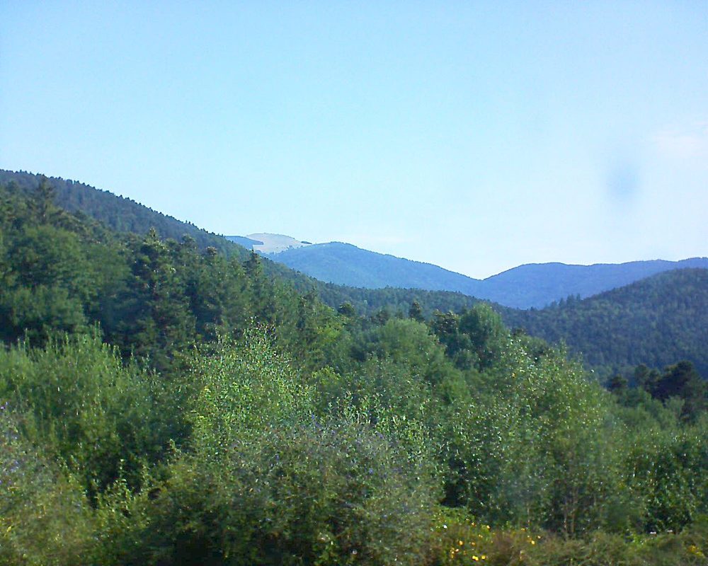 Le petit ballon vu depuis le Domaine Langmatt à Murbach le 02.08.2018 à 10:00 Le petit ballon (Alsace, Vosges) le 02.08.2018 à 10:00
