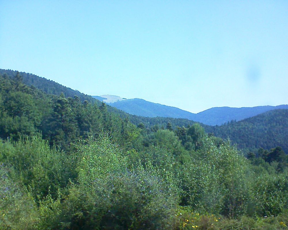 Le petit ballon vu depuis le Domaine Langmatt à Murbach le 02.08.2018 à 10:30 Le petit ballon (Alsace, Vosges) le 02.08.2018 à 10:30