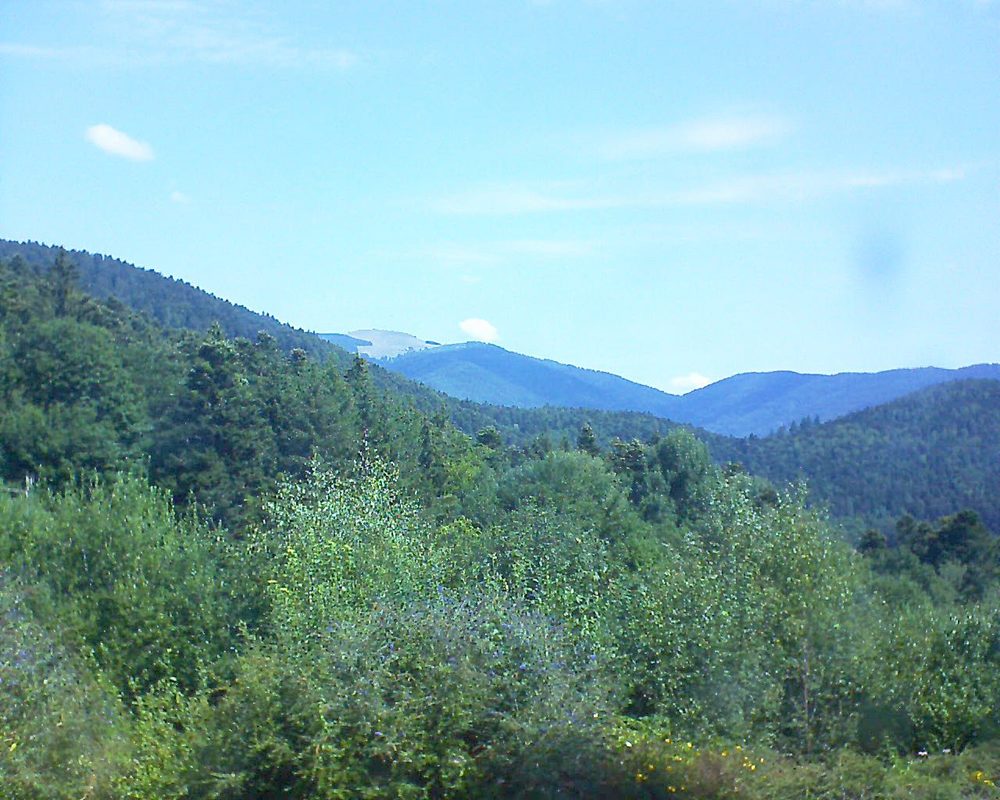 Le petit ballon vu depuis le Domaine Langmatt à Murbach le 02.08.2018 à 11:30 Le petit ballon (Alsace, Vosges) le 02.08.2018 à 11:30