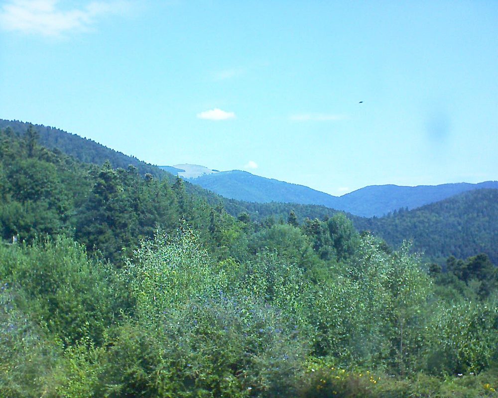 Le petit ballon vu depuis le Domaine Langmatt à Murbach le 02.08.2018 à 11:45 Le petit ballon (Alsace, Vosges) le 02.08.2018 à 11:45