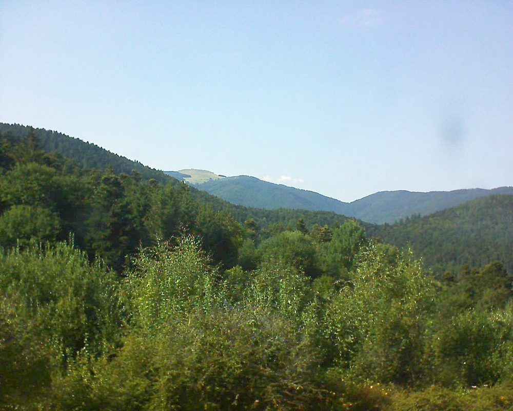 Le petit ballon vu depuis le Domaine Langmatt à Murbach le 02.08.2018 à 17:00 Le petit ballon (Alsace, Vosges) le 02.08.2018 à 17:00