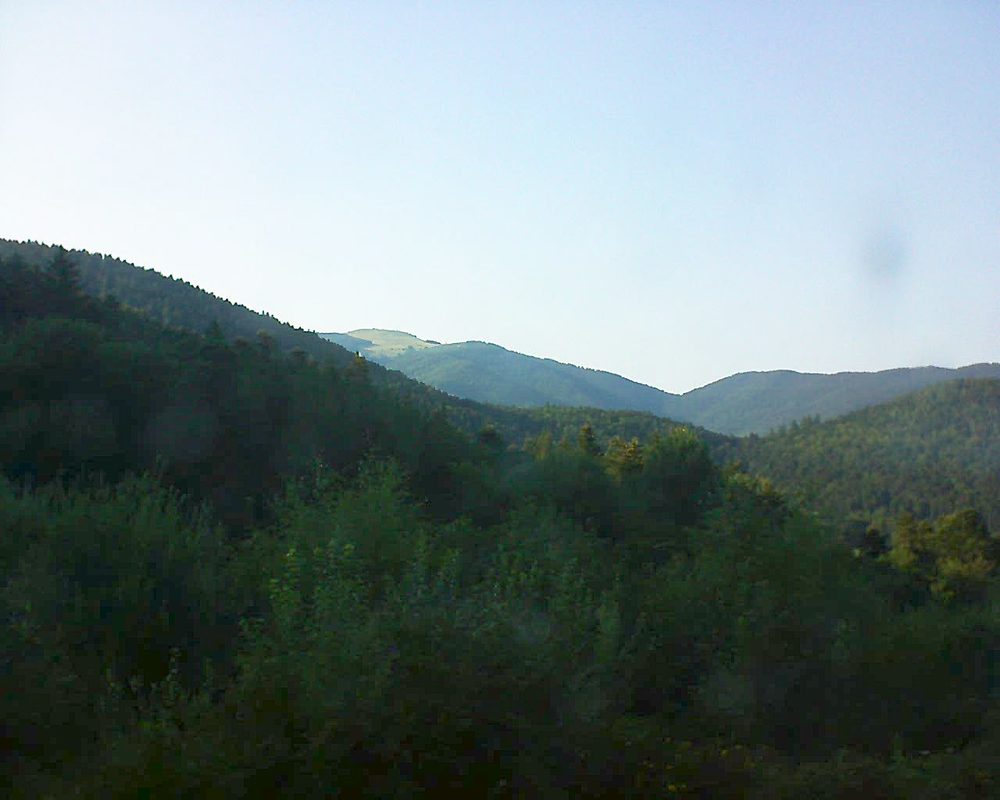 Le petit ballon vu depuis le Domaine Langmatt à Murbach le 02.08.2018 à 18:45 Le petit ballon (Alsace, Vosges) le 02.08.2018 à 18:45