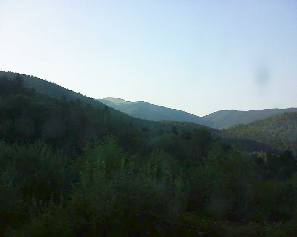 Le petit ballon vu depuis le Domaine Langmatt à Murbach le 02.08.2018 à 19:15 Le petit ballon (Alsace, Vosges) le 02.08.2018 à 19:15