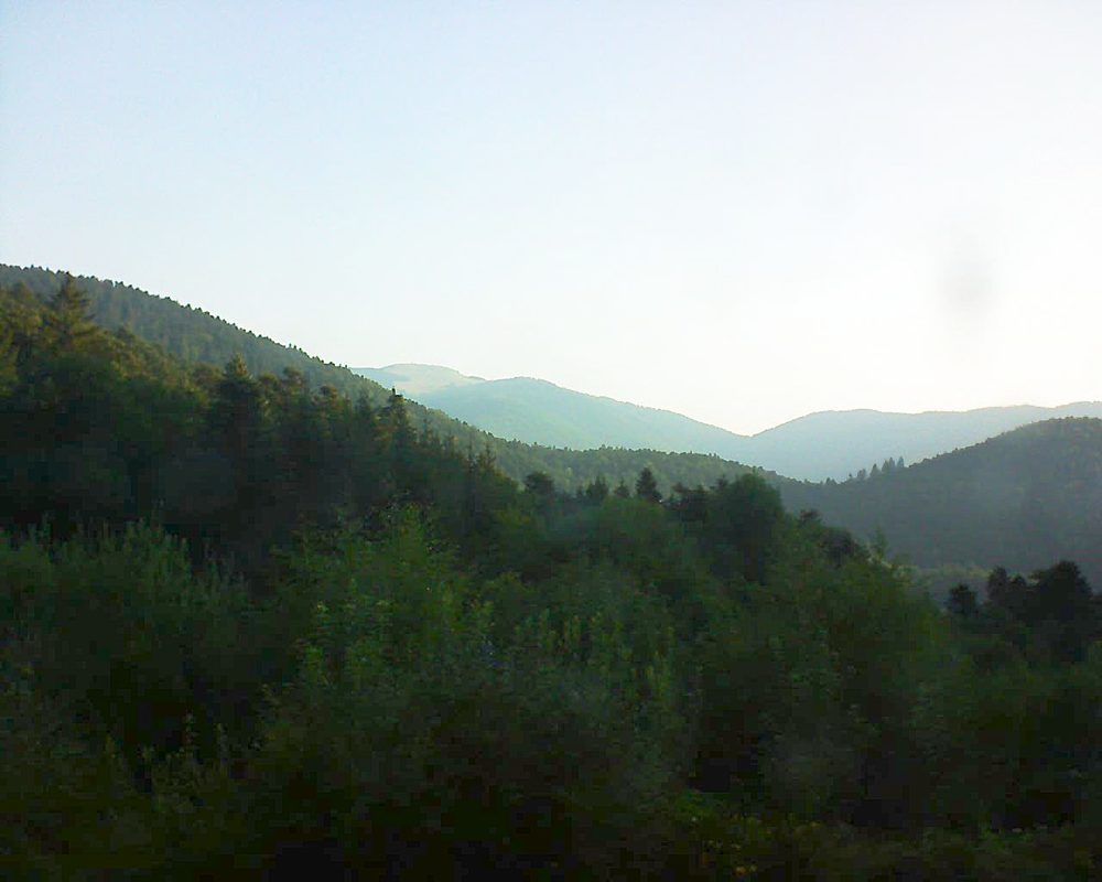Le petit ballon vu depuis le Domaine Langmatt à Murbach le 03.08.2018 à 07:30 Le petit ballon (Alsace, Vosges) le 03.08.2018 à 07:30