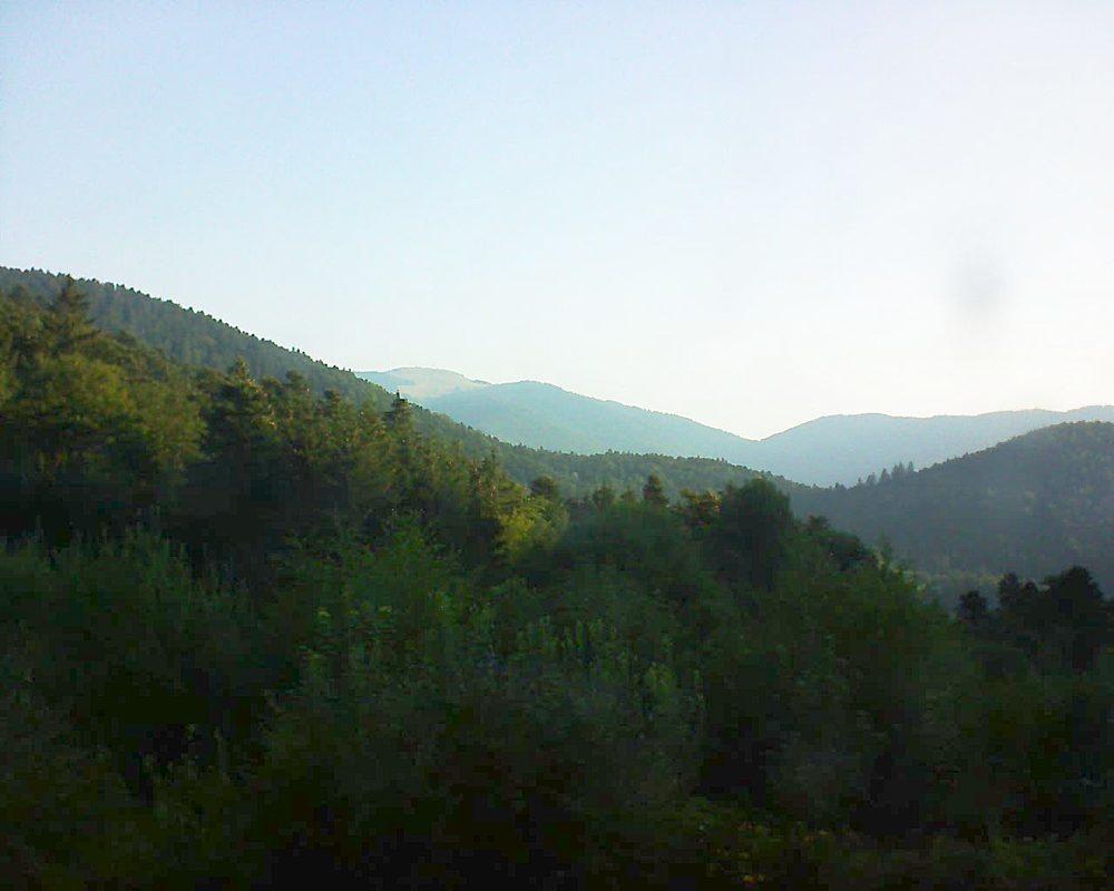 Le petit ballon vu depuis le Domaine Langmatt à Murbach le 03.08.2018 à 07:45 Le petit ballon (Alsace, Vosges) le 03.08.2018 à 07:45