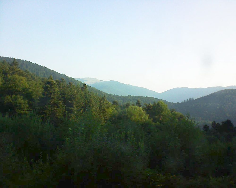 Le petit ballon vu depuis le Domaine Langmatt à Murbach le 03.08.2018 à 08:00 Le petit ballon (Alsace, Vosges) le 03.08.2018 à 08:00